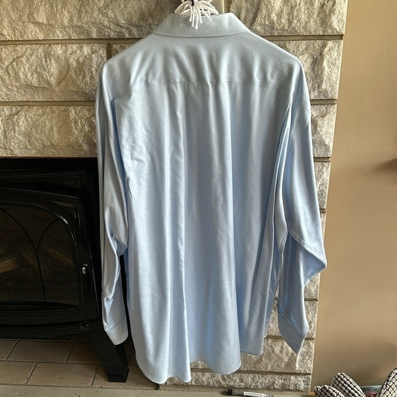 Pronto Uomo long sleeve baby blue button down shirt size 17 1/2 (34/35) - Picture 6 of 7